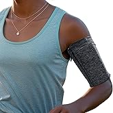 SILADKN Running Phone Armband, Larger Storage, Sturdy Zipper, Adjustable Strap, Water-Resistant, Compatible with iPhone & Samsung Galaxy, for Running, Hiking, Biking, Gym(Gray,Large)
