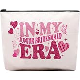CEASQVAA Junior Bridesmaid Gifts for Women Wedding Party Gift Bridal Shower Gift In My Junior Bridesmaid Makeup Cosmetic Bag From Bride