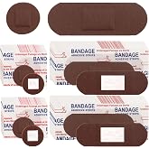 80 Pcs Brown Shade Small Adhesive Bandages, Fabric Round Bandages for Facial Wound Care, Skin Tone Spot Strips for Minor Wounds First Aid Patches