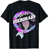 Aries Mermaid Zodiac Sign With Mermaid Tail for Women T-Shirt
