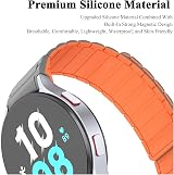 WOOZ Soft Silicone Sport Band for Samsung Galaxy Watch 4 5 6 40mm 44mm Magnetic view 2