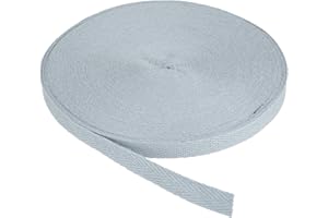 PATIKIL Cotton Twill Tape 3/8 Inch 25 Yards Cotton Ribbon Bias Binding Tape Herringbone Webbing Trim for Sewing Gift Wrapping