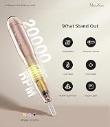 MelodySusie PC120I Nail Drill 20000RPM E File Gold Compact Portable view 4