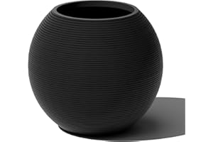 Veradek Strata Series Sphere Round Planter for Patio & Backyard | Durable Plastic-Stone Material | Modern Décor for Tall Tree