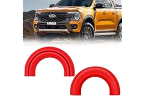 HTZSSON Tow Hooks Covers Fit for Ford F150 Accessories 2004-2024 Toyota Tundra Accessories 2017-2021(Red 2PCS)