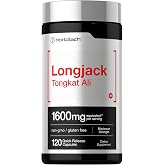 Horb&auml;ach Longjack Tongkat Ali for Men | 120 Capsules | Extract Supplement | Maximum Strength Pills | Eurycoma longifolia Jack | Non-GMO and Gluten Free