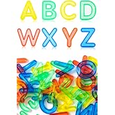 Odoorgames 52 Pcs Translucent Capital Letters &ndash; Light Table Manipulatives | 2 Sets of Capital Letters A-Z, Vibrant Colors for Creativity and Learning