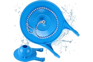 EVSKEU Toilet Flapper Replacement Kit - Premium Silicone Toilet Flusher Replacement Kit with Steel Chain, Universal American Standard Toilet Stopper Flapper 3 Inch, Fits for Various Toilet Types, Blue,1PCS