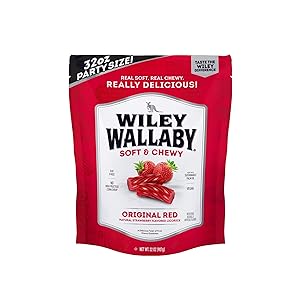 Wiley Wallaby Australian Style Gourmet Licorice, 32 oz. Resealable Bag, 1 Count (Red Licorice)