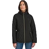 Tommy Hilfiger Womens Brass Hardware Transitional Barn Jacket Quilted Coat