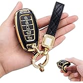 LCWPJWWS for Hyundai Key Fob Cover,Soft TPU 360 Degree Protection for 2019 2020 2021 2022 Hyundai