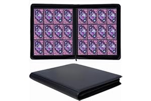 SUPERAIMI 12 Pocket 720 Pockets Trading Card Binder, Ringless Side Loading Card Holder Album, Trading Card Album Fit for YuGiOh, MTG, TCG, Game Cards, Sports Cards, Business Cards (Black)