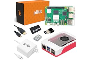 PiiKit Starter Kit for Raspberry Pi 5 4 GB | 64 GB MicroSD Card | 27 W Power Supply | Case with Integrated Fan and Heat Sink 