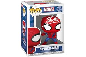HOFSM.COM HALL OF FAME SPORTS MEMORABILIA Stan Lee Spiderman Spider-Man #1422 Facsimile Signed Reprint Laser Autographed Funko POP! Movies Marvel Endgame Figurine with Protector Case