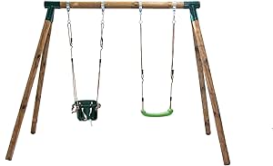 | MASGAMES | Columpio de Madera KADI | con Asiento de bebé (192 cm