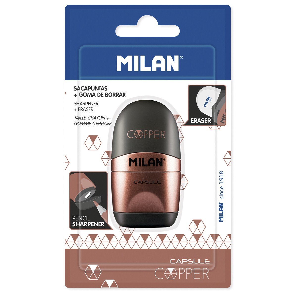 Milan Blister afilaborra Capsule Copper negra NUEVO