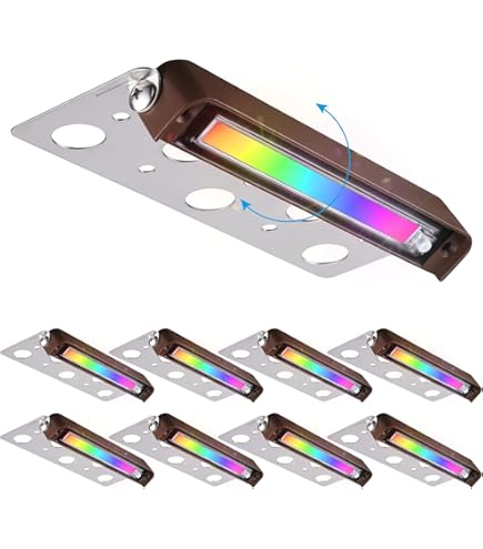 LEONLITE 7 Inch 3W RGB LED Hardscape Lighting, Retaining Wall