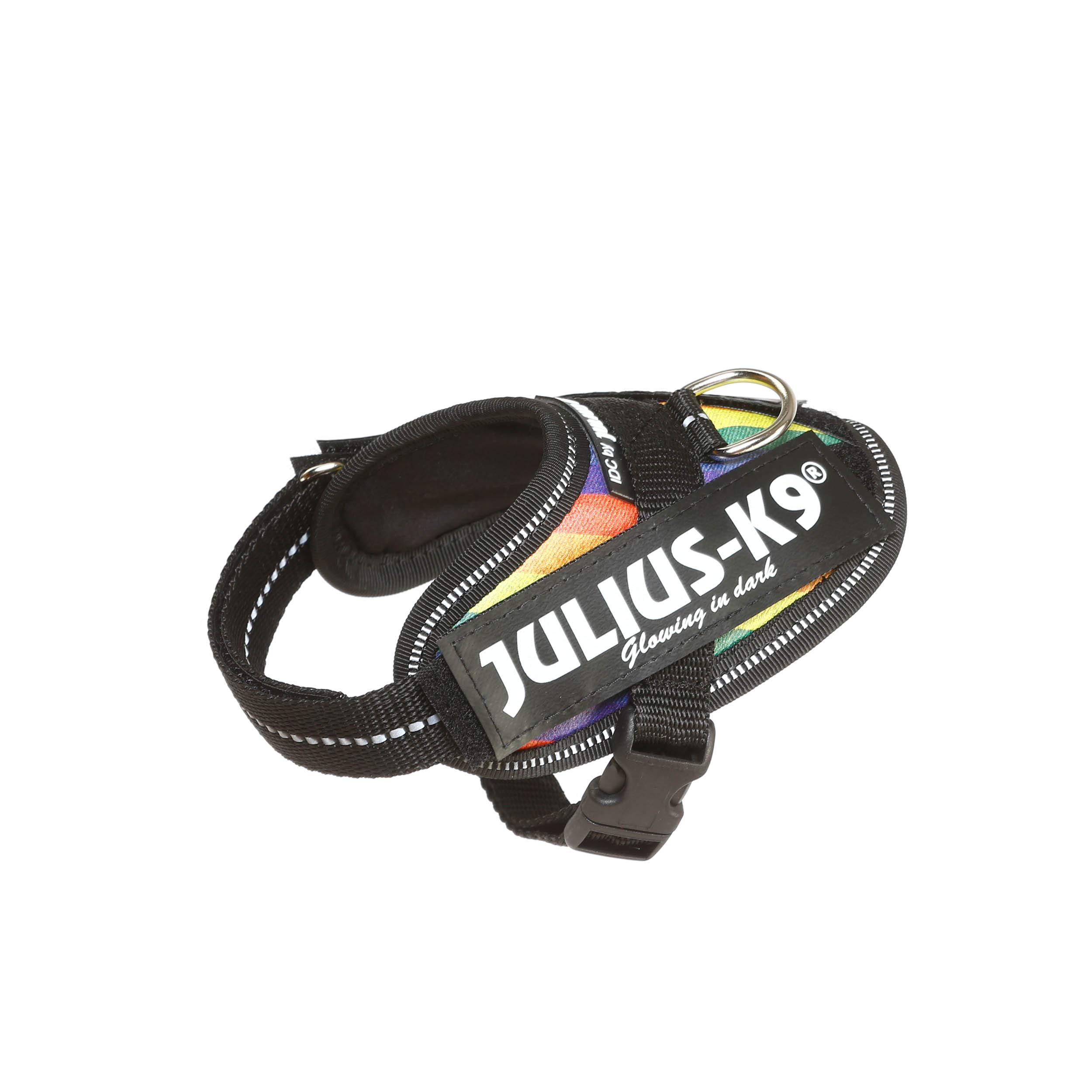 Julius-K9, 16IDC-JRBW-B1, IDC Powerharness, dog harness, Size: Baby 1, Rainbow
