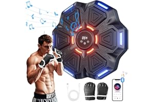 PURUYE 2025 New Music Boxing Machine，Smart Bluetooth Boxing Machine，Music Punch Machine for Kids and Adults，Boxing Music Trainer，Equipment for Home, Office, Gym（Black）