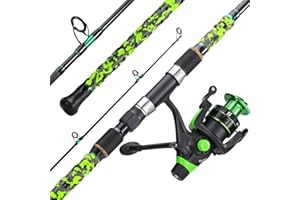 Sougayilang Surf Fishing Rod and Reel Combo Medium/Heavy 3 Piece Travel Spinning Rod with 4000 Size Reel Baitfeeder Combo(9'/10'/11')
