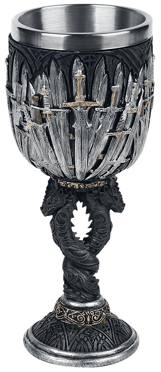 Nemesis Now B2947H7 Sword Goblet 17.5cm Black, Resin w/Stainless Steel Insert