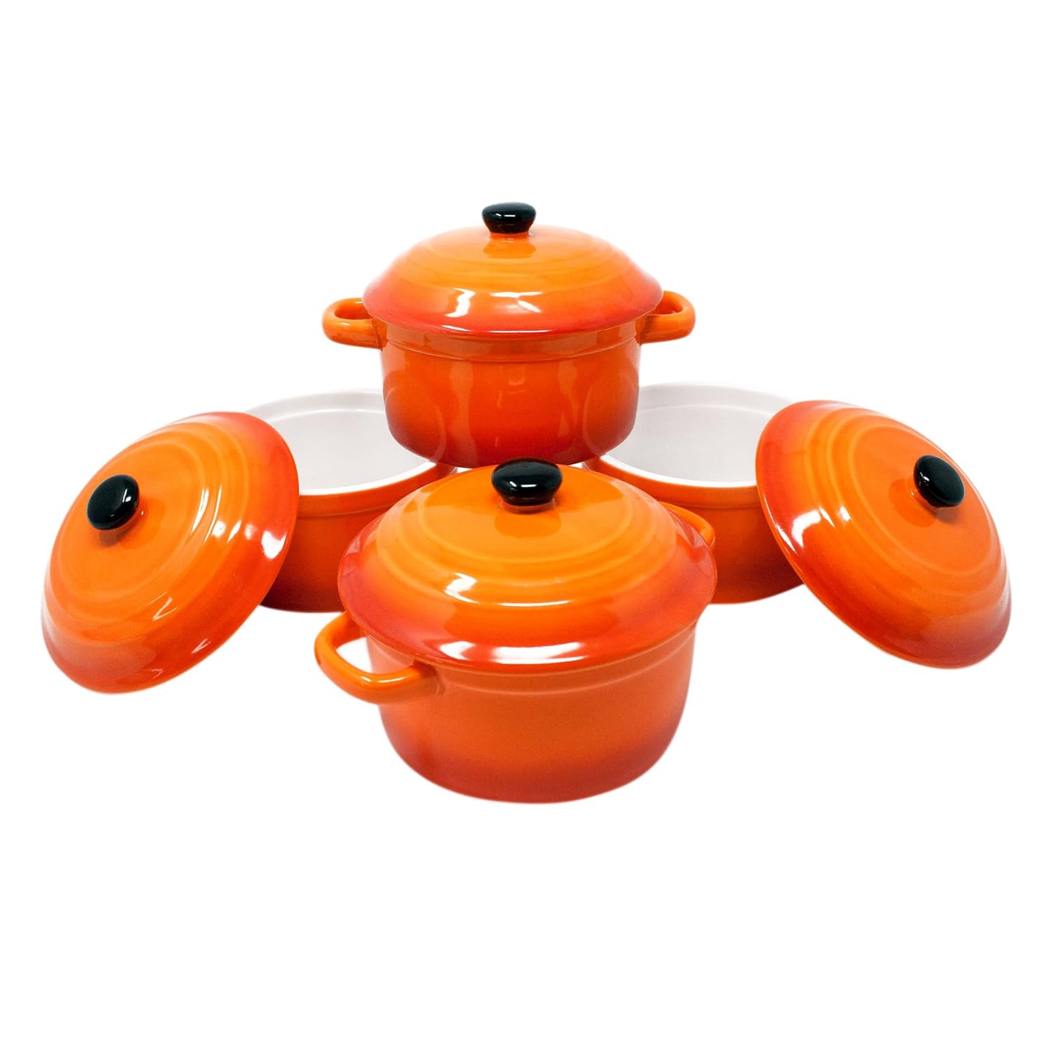 ToCi Cacerolas con tapa Mini cazuelas de horno de cerámica 300 ml