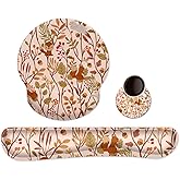 AORTDES Ergonomic Keyboard Mouse Pad Wrist Rest Support Set for Laptop/Computer/Desktop,Memory Foam Hand Rest Wrist Cushion for Gaming/Office,Lightweight Comfortable & Pain Relief (Rabbit Squirrel)