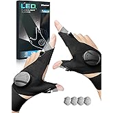 Christmas Gift Stocking Stuffers for Men, LED Flashlight Gloves for Him | Birthday Father Dad Gifts for Men Boyfriend Husband