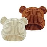 YATANAM Toddler Boy Winter Hat Baby Knit Beanie Girl Warm Hats Kid Bear Ear Beanies for Cold Weather