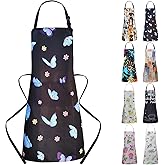 ZiQilin Adjustable Waterproof Kitchen Apron for Women with 2 Pockets Cooking Chef Apron Gardening Funny BBQ Aprons for Men