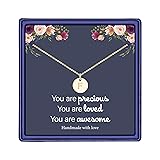 Hidepoo Tiny Initial Necklaces Jewelry - 14K Gold