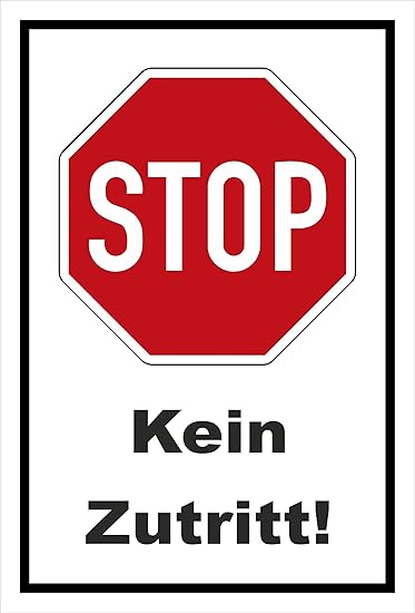 Sticker Sign – Stop Hold – Zocker Zone – S00357 018 A + + + in 20 sizes