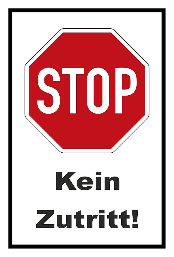Melis Folienwerkstatt Sign - Stop - Halt - Zocker-Zone - 30 x 20 cm | Sturdy 3 mm Thick PVC Hard Foam Board - S00357-018-C +++ Available in 20 Designs