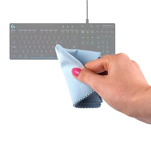 Zubehör Reinigungsset (Reinigungstuch, Pfirsich Dehnfalte, Pinsel, Feuchttücher) für Logitech G810/G910/G610 Orion Spectrum, 