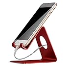 Cell Phone Stand, Lamicall S1 iPhone stand : Cradle, Dock, Holder, Stand For Switch, all Android Smartphone, iPhone 7 6 6s 8 X Plus 5 5s 5c charging, Universal Accessories Desk - Red