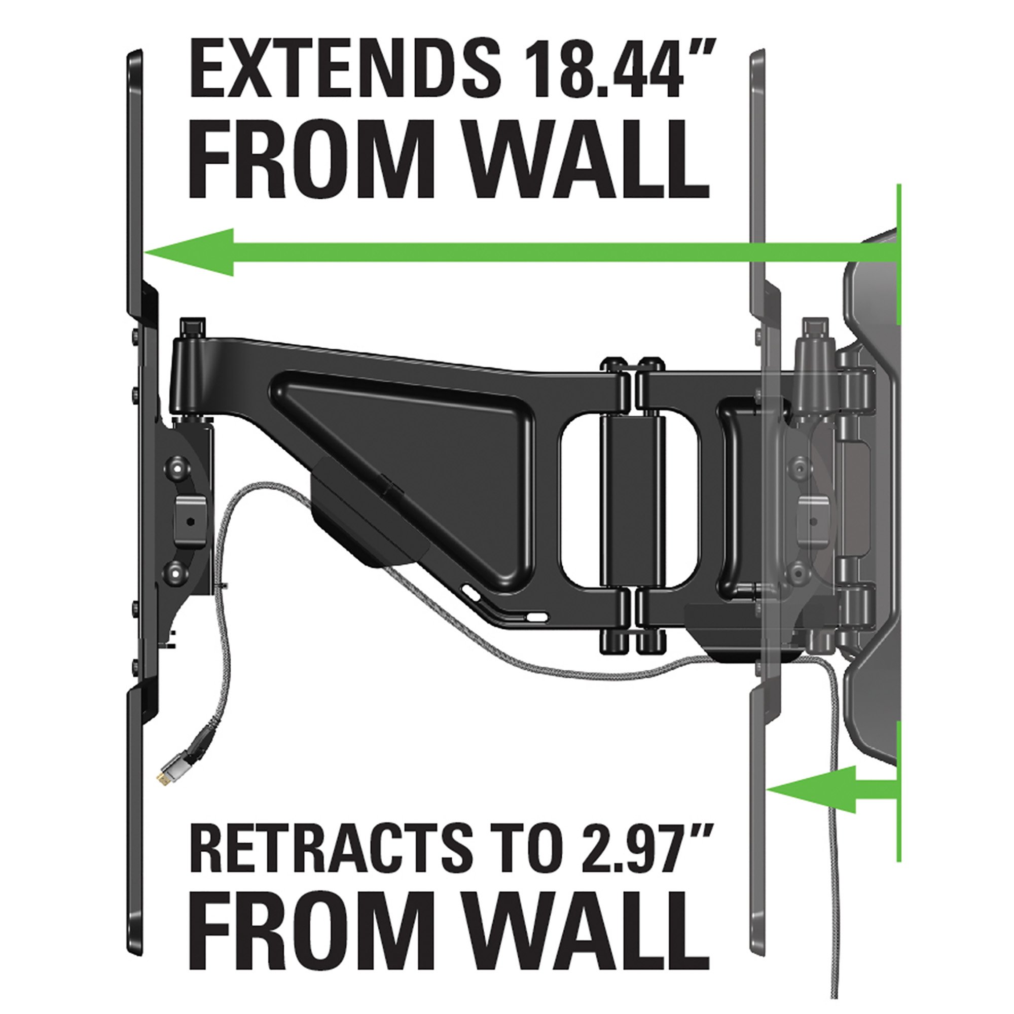Sanus TV Wall Mount - Full Motion TV Mount for Screens up to 80