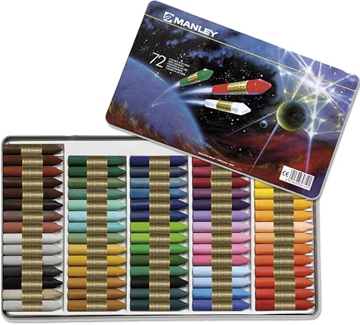 Manley - Estuche metálico con 72 Ceras (Massats MNC50710): Amazon.es: Equipaje