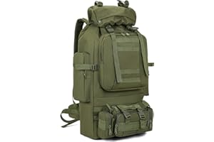 HongXingHai 100L Camping Hiking Backpack,Molle military Tactical rucksack backpack,Waterproof Lightweight Hiking Backpack (Army Green)