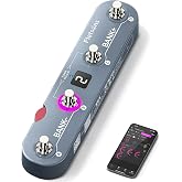 Flatsons KE1 Multi-Effects Guitar Pedal&ndash; 60+ FX, 20 Amps, IR/AMX loader | 4 Footswitches, App Control, 6‑Hr Battery, USB OTG Recording + Loopback, 36 Presets, for Guitar/Bass