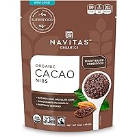 Navitas Organics Raw Cacao Nibs, 16oz. Bag, 15 Servings - Organic, Non-GMO, Fair Trade, Gluten-Free