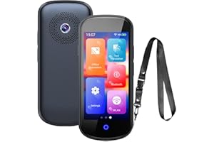THREEQUEL Language Translator Device No WiFi Needed, 2024 Two-Way AI Voice Translator for All Languages and Accents, 139+ Language Online Translation, 4" HD Offline/Photo Translation for Travel