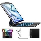 typecase Edge Keyboard Case for iPad Air 11-inch(M3/M2, 2025/2024), iPad Pro 11-inch(4th/3rd/2nd/1st Gen) & iPad Air 10.9-inch 5/4th Gen, Multi-Touch Trackpad, 11-Color Backlight, Black