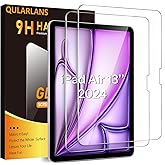 Qularlans 2 Pack Screen Protector for iPad Air 13 Inch 2025/2024 (7th/6th Generation,M3/M2) & iPad Pro 13 Inch 2024 7th Generation, Anti-Scratch Tempered Glass Face ID & Apple Pencil Compatible