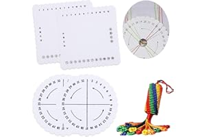 Comidox Round Square Kumihimo Beading Cord Disc Disk Braiding Plate Handmade DIY Bracelet Braided Weaving Board 4Pcs