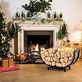 Mutool Heavy Duty Firewood Rack, Large Capacity Indoor Outdoor Log Holder view 2