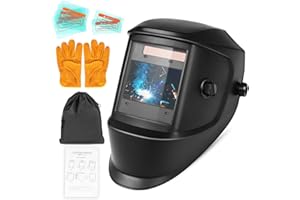 NDUUN Welding Helmet True Color Auto Darkening Hood for TIG MIG ARC Welder Mask with Adjustable Shade Range 4/5-9/9-13…