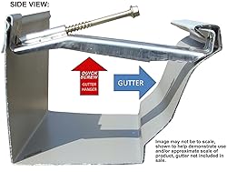 Quick Screw 6" inch Aluminum Hidden Rain Gutter