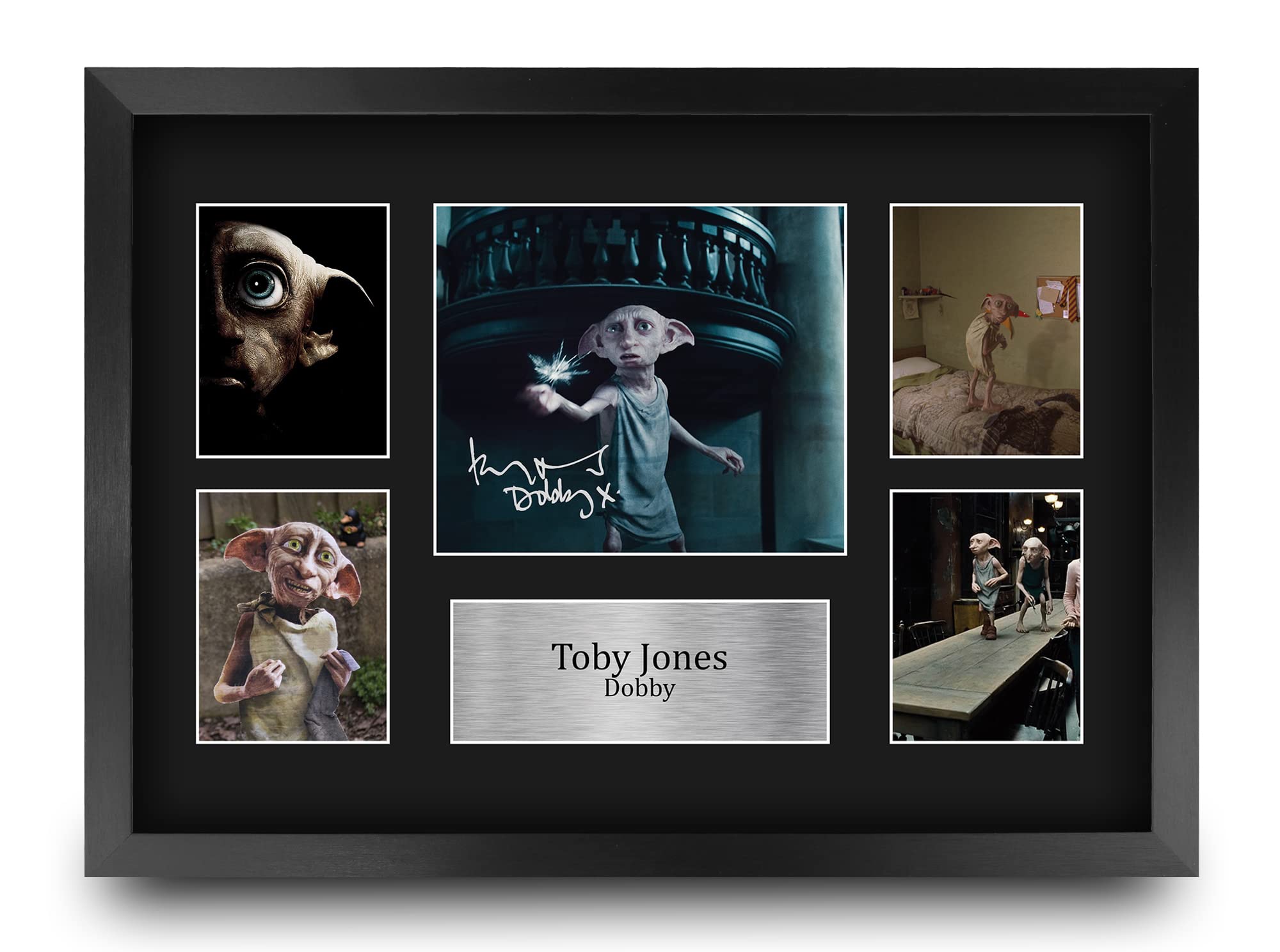 HWC Trading FR A3 Toby Jones Harry Potter Dobby Gifts Printed Signed Autograph Picture Display for Movie Memorabilia Fans - A3 Framed