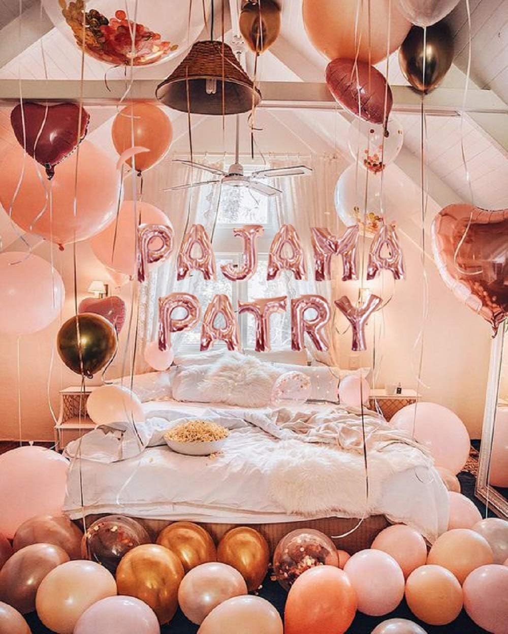 JeVenis Pajama Balloons Pajama Party Decor Spa Party Balloons Girls' Night Decoration, Pink - Image 5
