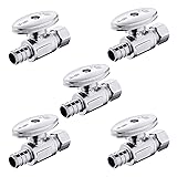 (Pack of 5) EFIELD 1/4 Turn Straight Stop Valve